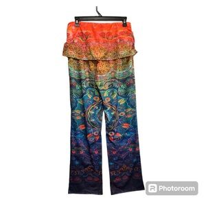 Colorful Banded Legging/pant. Skirted Womens pants - Very Cute! - Size XL